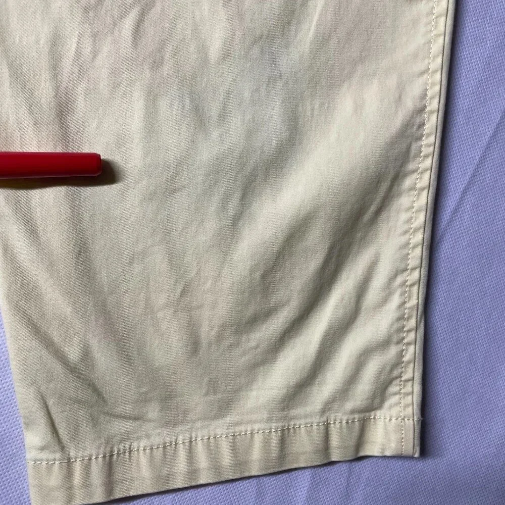 Talbots Womens Neon Yellow Flat Front Straight Leg Relaxed Chino Pants Size 16 - Picture 5 of 10